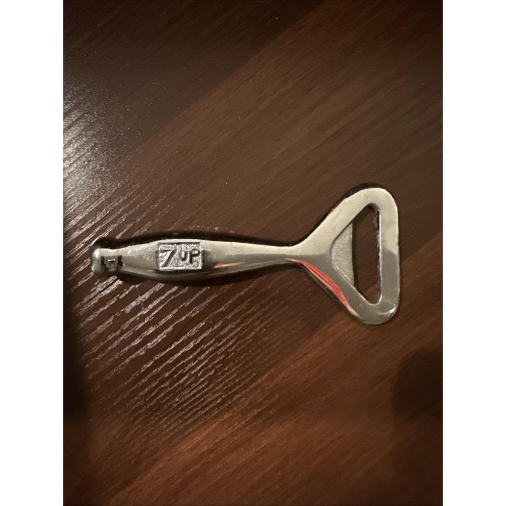 Vintage 7UP Can Bottle Opener Collectible Solid Heavy Mental FRESH UP
